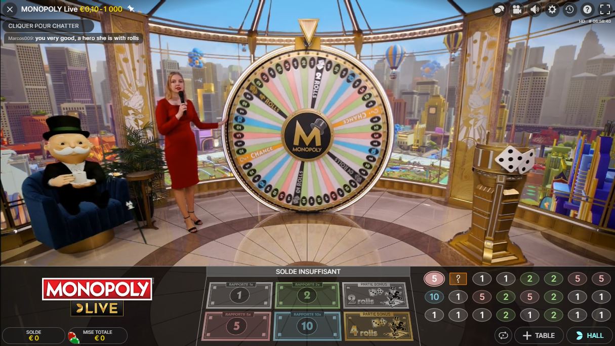 Monopoly Live - capture écran