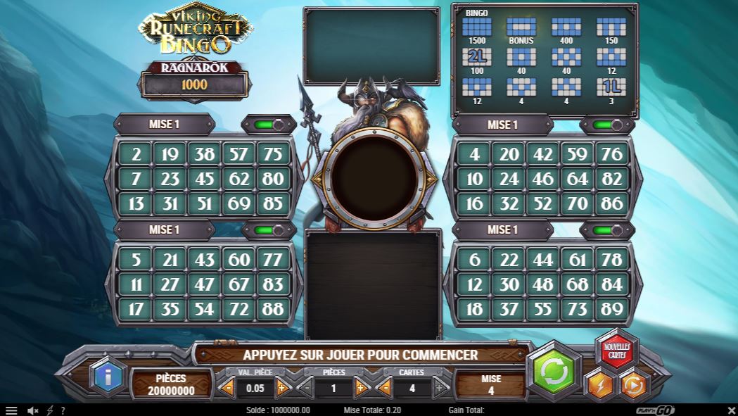 Viking Runecraft Bingo - capture écran