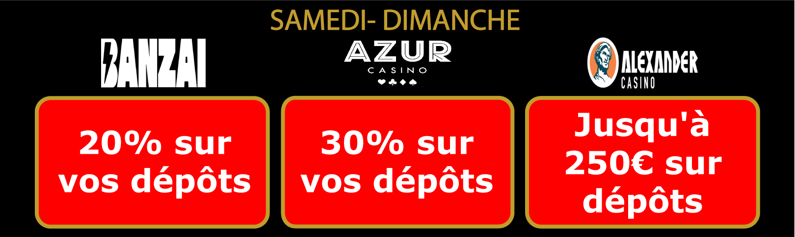 Bonus du samedi, dimanche